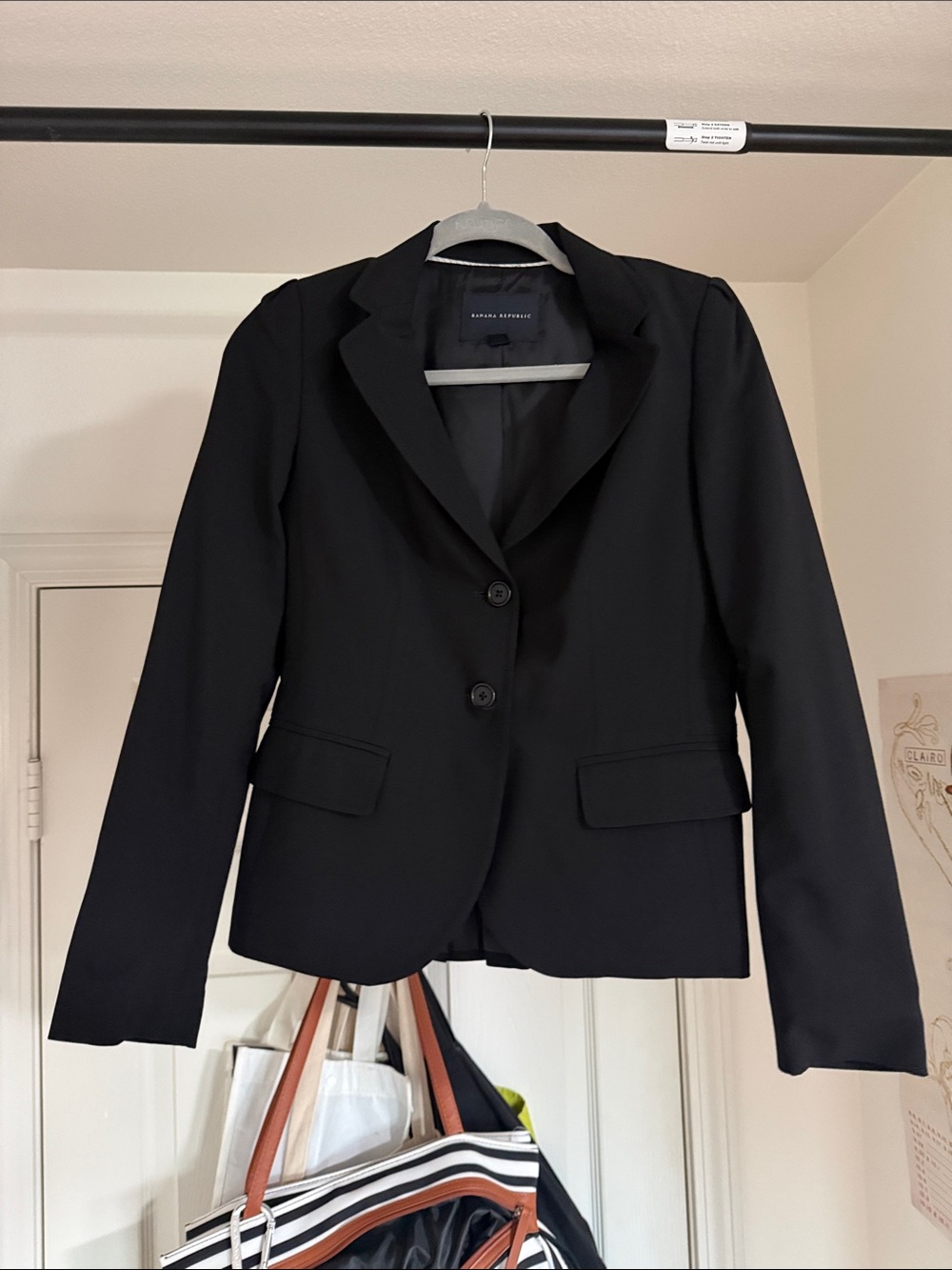 Banana Republic Feminine Black Two-Button Women's Blazer